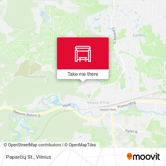 Paparčių St. map