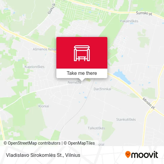 Карта Vladislavo Sirokomlės St.