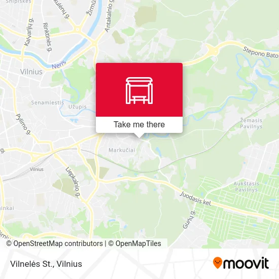 Карта Vilnelės St.