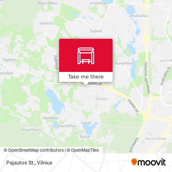 Pajautos St. map