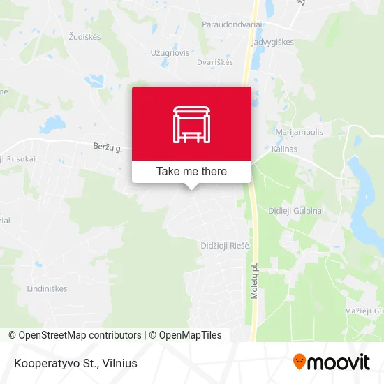 Карта Kooperatyvo St.