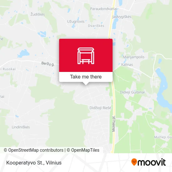 Карта Kooperatyvo St.