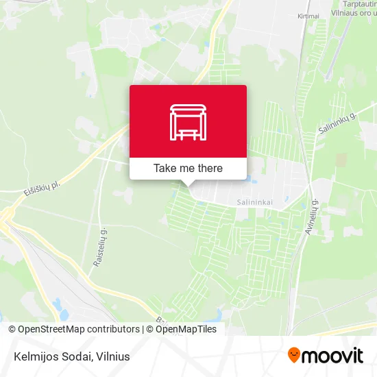 Kelmijos Sodai map