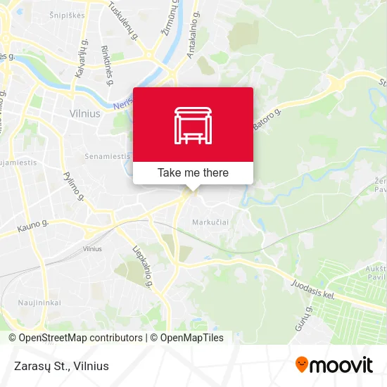 Zarasų St. map