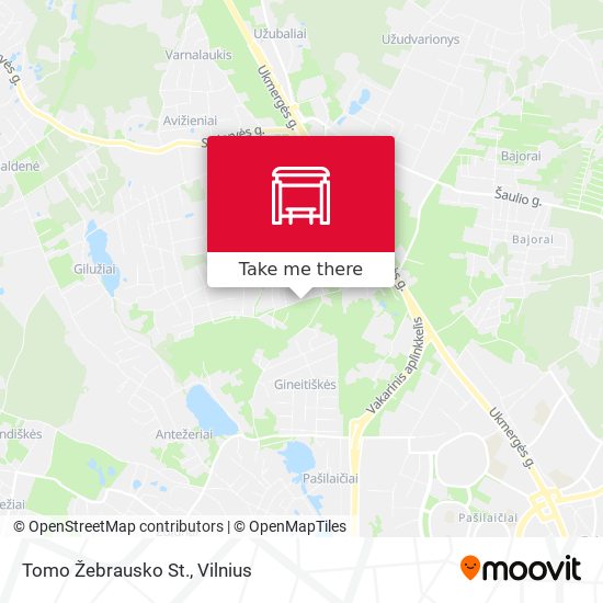 Tomo Žebrausko St. map