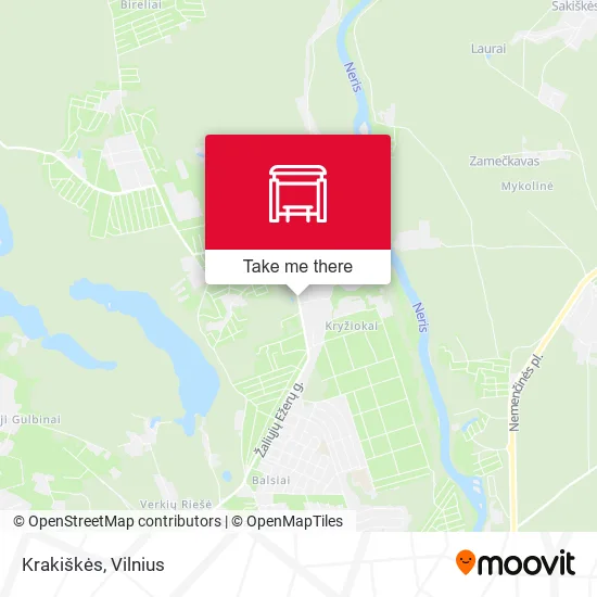 Карта Krakiškės