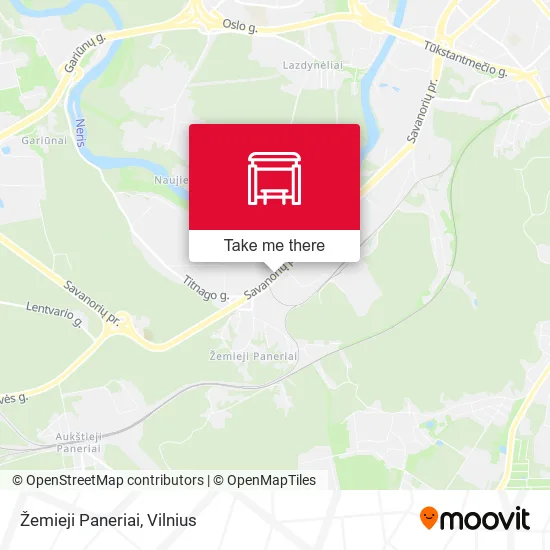 Карта Žemieji Paneriai