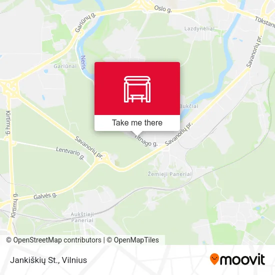 Карта Jankiškių St.