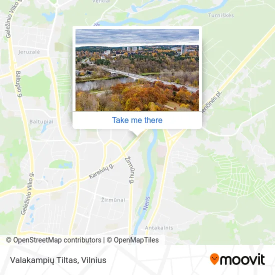 Карта Valakampių Tiltas