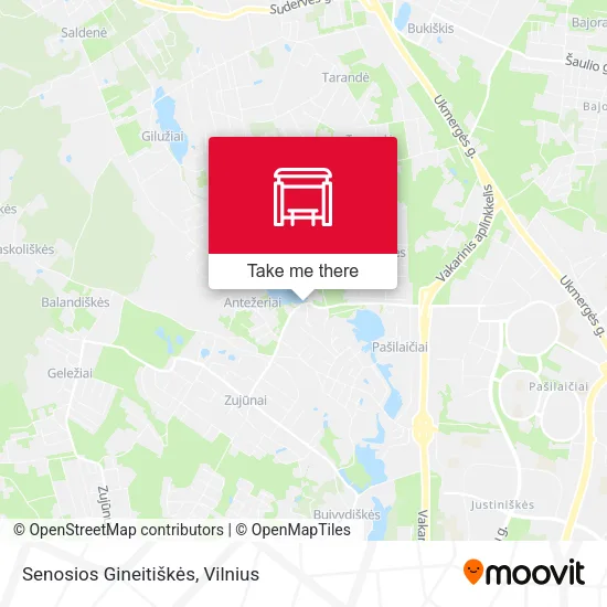 Карта Senosios Gineitiškės