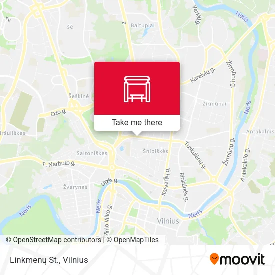 Карта Linkmenų St.