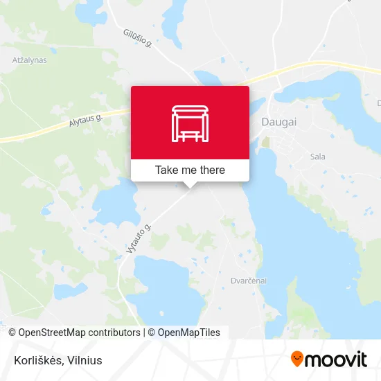 Карта Korliškės