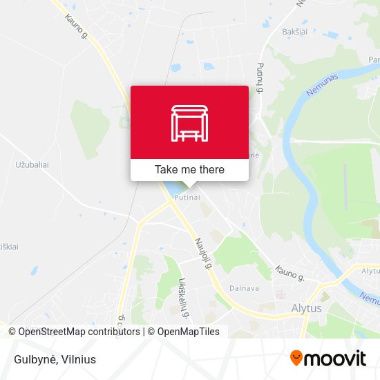 Карта Gulbynė
