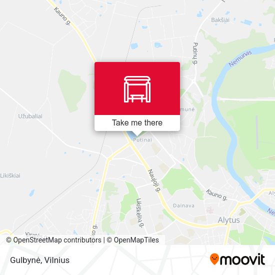 Карта Gulbynė