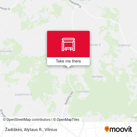 Карта Žadiškės, Alytaus R.