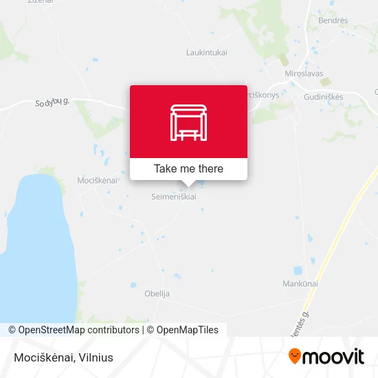 Карта Mociškėnai