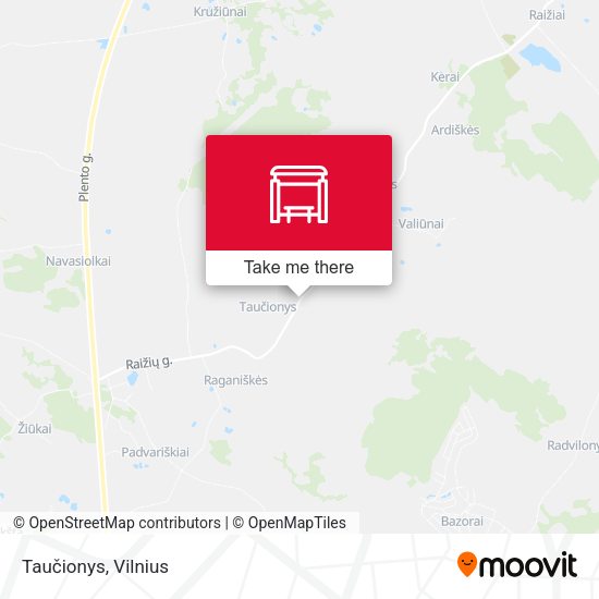 Карта Taučionys