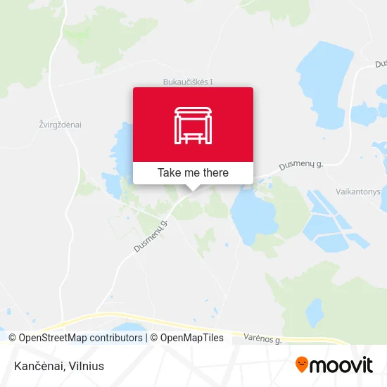 Карта Kančėnai