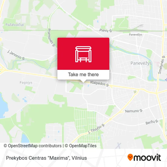 Карта Prekybos Centras "Maxima"