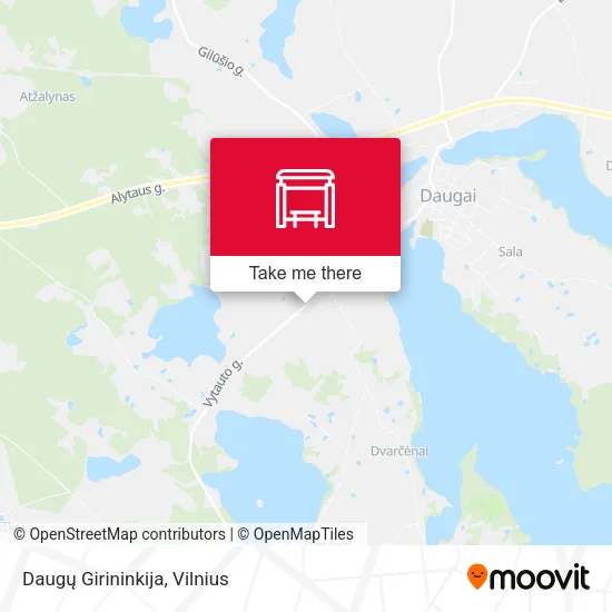 Карта Daugų Girininkija