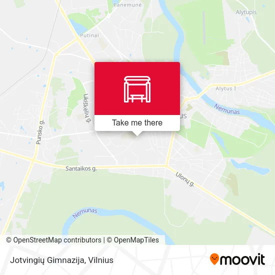 Карта Jotvingių Gimnazija
