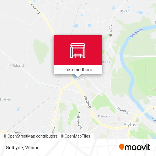 Карта Gulbynė