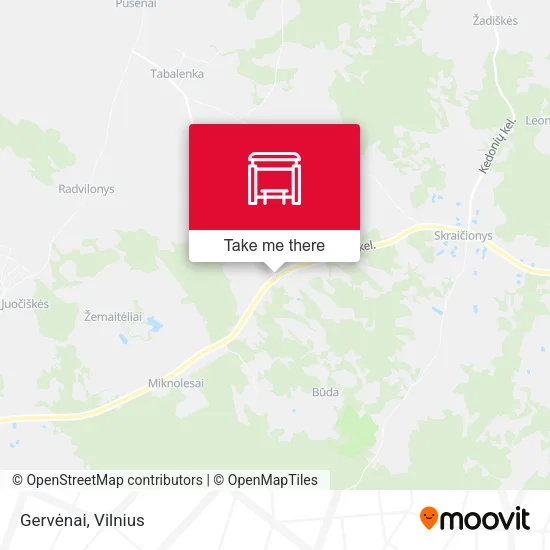 Карта Gervėnai