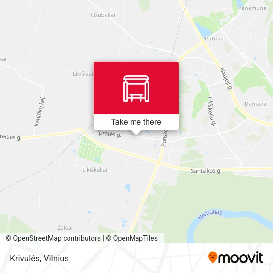 Карта Krivulės