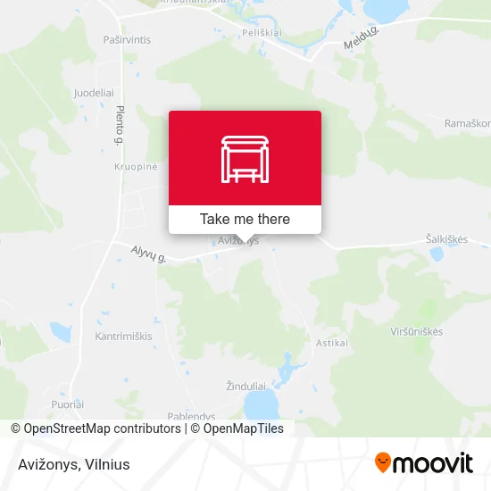 Карта Avižonys