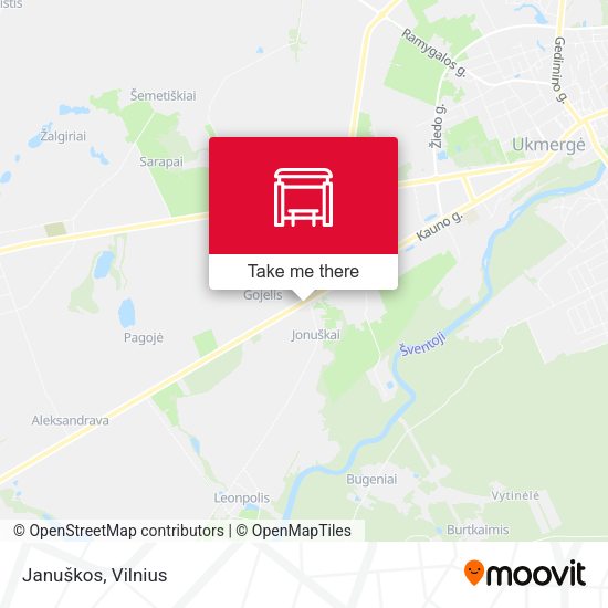 Карта Januškos