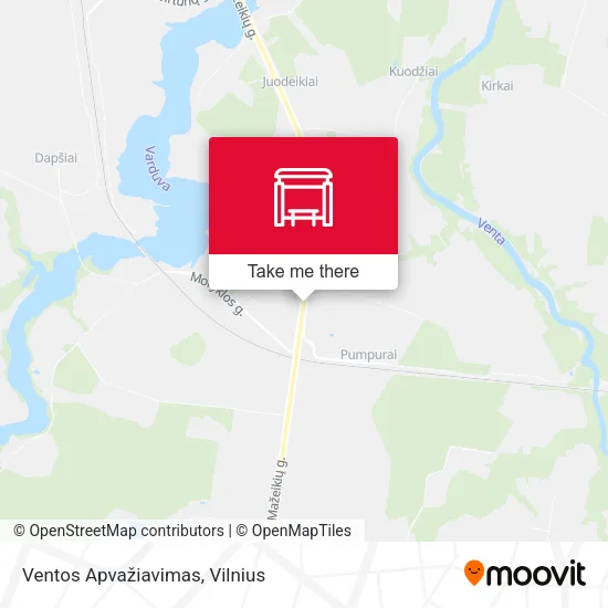Карта Ventos Apvažiavimas