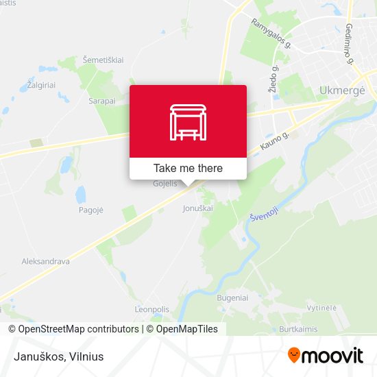 Карта Januškos