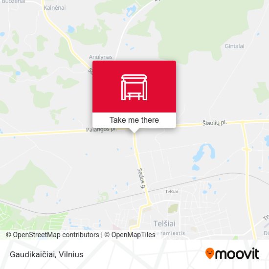 Карта Gaudikaičiai
