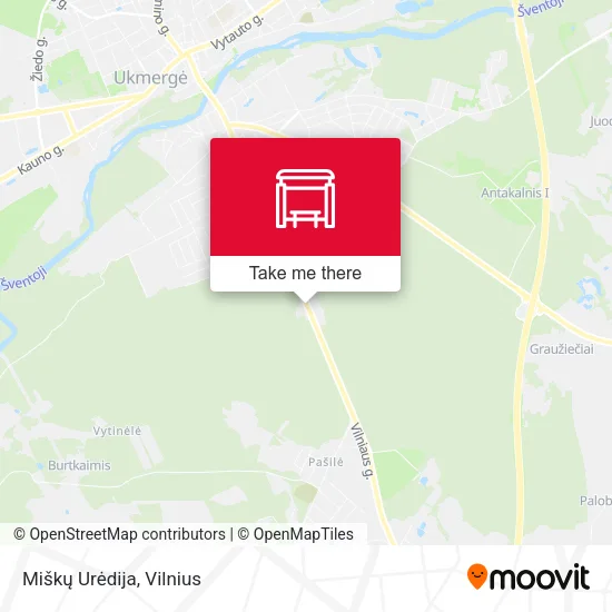 Карта Miškų Urėdija