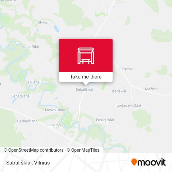 Карта Sabališkiai