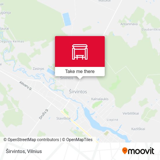 Карта Širvintos