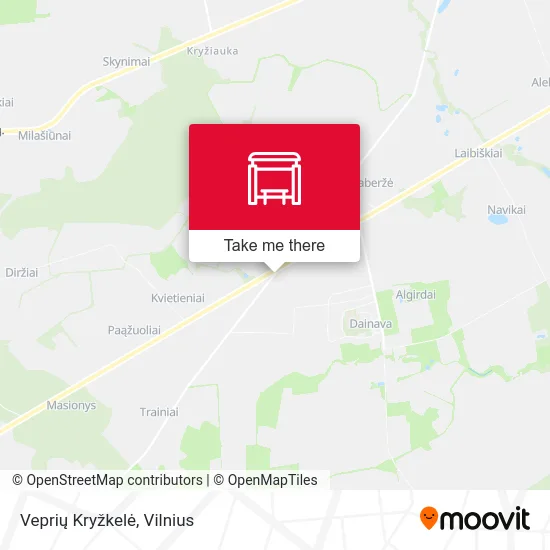 Veprių Kryžkelė map