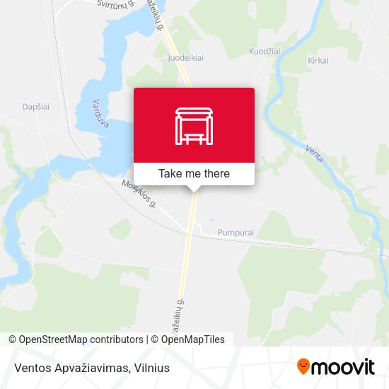 Карта Ventos Apvažiavimas