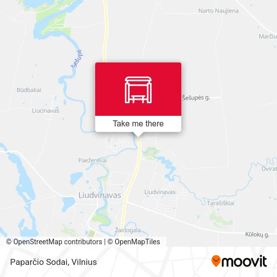 Карта Paparčio Sodai