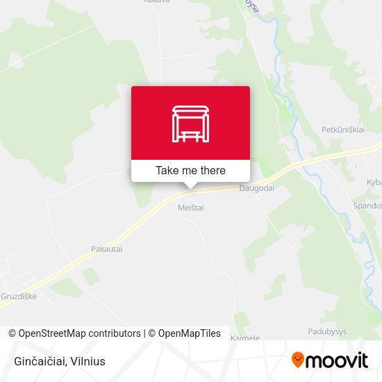 Карта Ginčaičiai