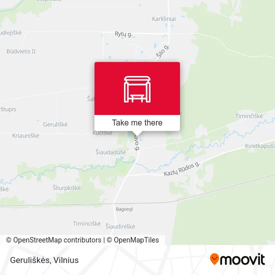 Карта Geruliškės