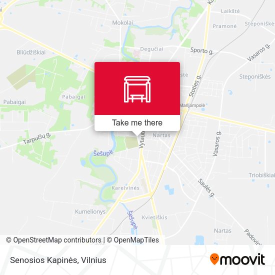 Карта Senosios Kapinės