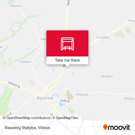Карта Raseinių Statyba