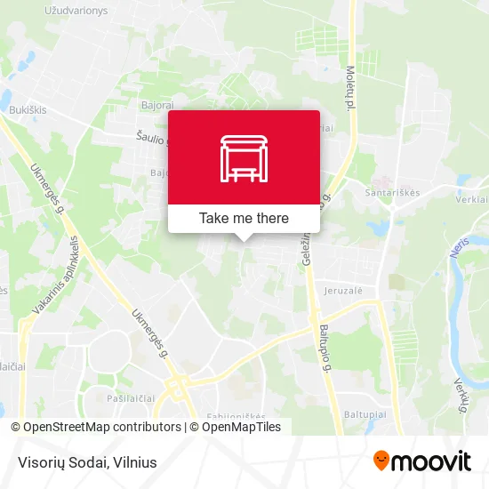 Visorių Sodai map