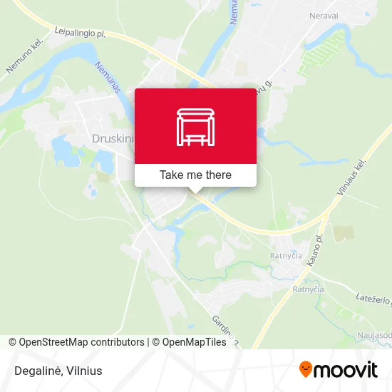 Degalinė map