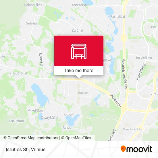 Įsruties St. map