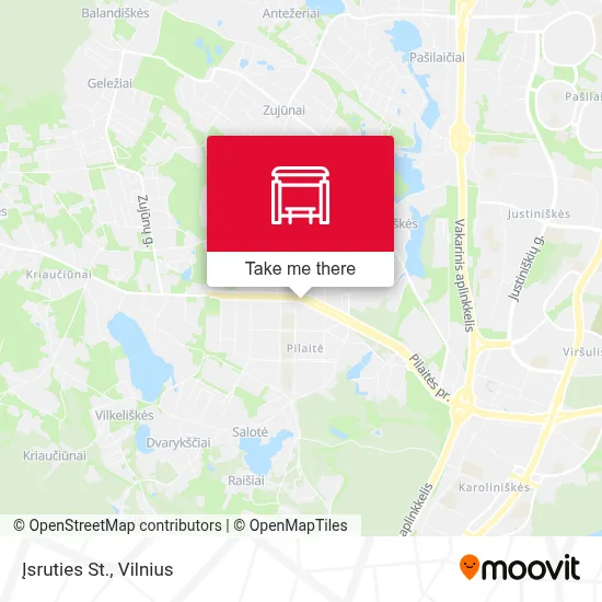 Įsruties St. map
