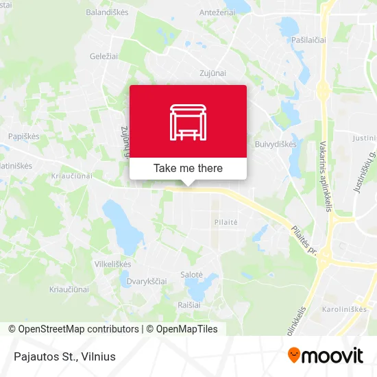 Pajautos St. map