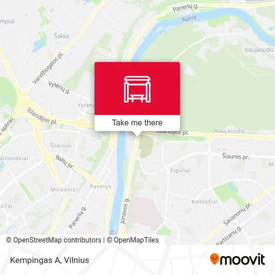 Kempingas A map