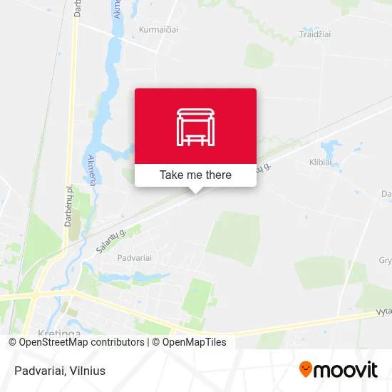 Padvariai map